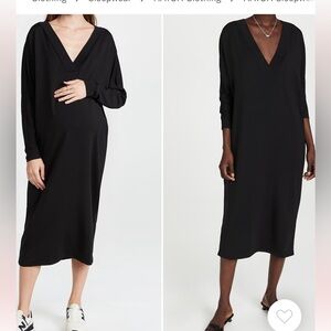 Hatch The Visitor Dress Maternity Postpartum Black Pullover One Size